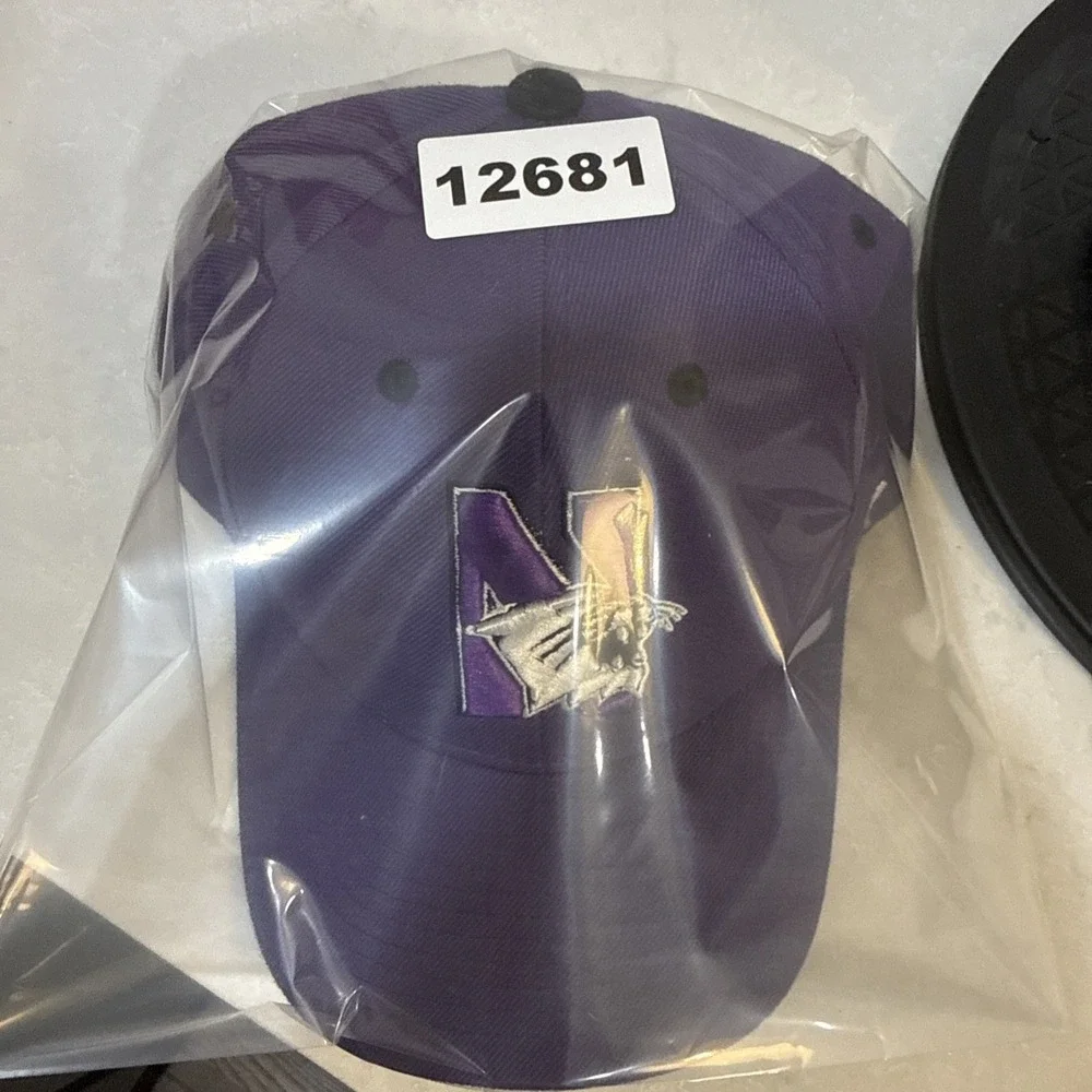 Northwestern Wildcats Hat‎ Cap Strap Back NCAA Football Adidas Mens College